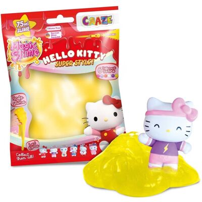 CRAZE Magic Slime Bag Hello Kitty Zestaw Slime w Torbie 75ml z Figurką Hello Kitty Niespodzianka, Bez Zapachu, Bez Pozostałości CRAZE Magic Slime Bag Hello Kitty Zestaw Slime w Torbie 75ml z Figurką Hello Kitty Niespodzianka, Bez Zapachu, Bez Pozostałości