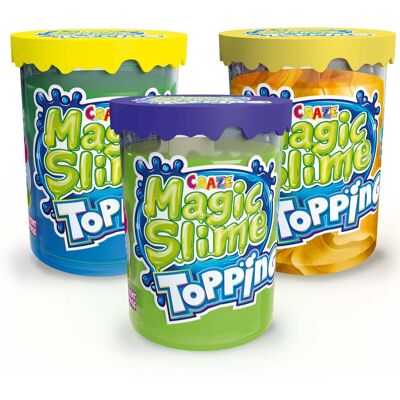 CRAZE Magic Slime Topping Fantasy - Zestaw 3 słoików na kleiste ciasto dla dzieci 3X 70 ML z cekinami i różnymi nadzieniami - bezpieczny i bez pozos.. CRAZE Magic Slime Topping Fantasy - Zestaw 3 słoików na kleiste ciasto dla dzieci 3X 70 ML z cekinami i różnymi nadzieniami - bezpieczny i bez pozos..