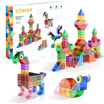 Clics Toys CUBIXX klocki magnetyczne, kwadraty - 85 elementów Clics Toys CUBIXX klocki magnetyczne, kwadraty - 85 elementów