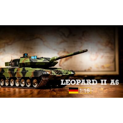 Inny producent Czołg zdalnie sterowany ASG/dźwięk/dym 1:16 German Leopard II A6 RTR 2.4Ghz - Heng Long 3889-1B (P) Inny producent Czołg zdalnie sterowany ASG/dźwięk/dym 1:16 German Leopard II A6 RTR 2.4Ghz - Heng Long 3889-1B (P)