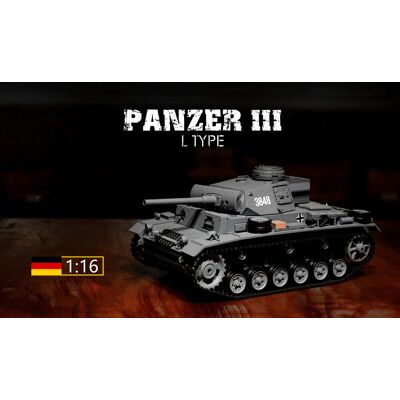 Inny producent Czołg zdalnie sterowany ASG/IR/dźwięk/dym 1:16 German Panzerkampfwagen III (PzKpfw III) Ausf.L.SD.KFZ.141-1 RTR 2.4Ghz - Heng Long 3848-1U (S) Inny producent Czołg zdalnie sterowany ASG/IR/dźwięk/dym 1:16 German Panzerkampfwagen III (PzKpfw III) Ausf.L.SD.KFZ.141-1 RTR 2.4Ghz - Heng Long 3848-1U (S)