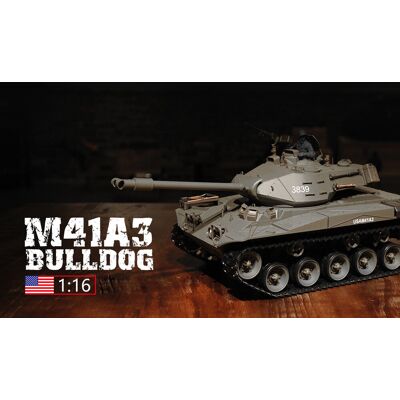 Inny producent Czołg zdalnie sterowany ASG/IR/dźwięk/dym 1:16 U.S. M41A3 Walker Bulldog Light Tank RTR 2.4Ghz - Heng Long 3839-1U (S) Inny producent Czołg zdalnie sterowany ASG/IR/dźwięk/dym 1:16 U.S. M41A3 Walker Bulldog Light Tank RTR 2.4Ghz - Heng Long 3839-1U (S)