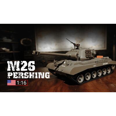 Inny producent Czołg zdalnie sterowany ASG/IR/dźwięk/dym 1:16 U.S. Medium Tank M26 Pershing RTR 2.4Ghz - Heng Long 3838-1U (S) Inny producent Czołg zdalnie sterowany ASG/IR/dźwięk/dym 1:16 U.S. Medium Tank M26 Pershing RTR 2.4Ghz - Heng Long 3838-1U (S)