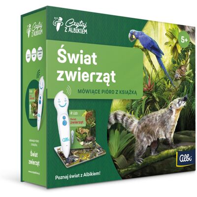 Czytaj z Albikiem, Świat zwierząt, mówiące pióro z książką Czytaj z Albikiem, Świat zwierząt, mówiące pióro z książką