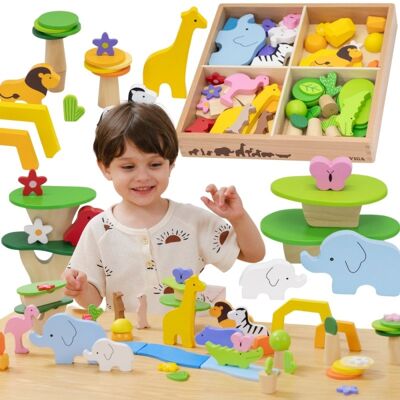 Lean Toys DA DZIECI KOLOROWE KLOCKI ZESTAW Lean Toys DA DZIECI KOLOROWE KLOCKI ZESTAW