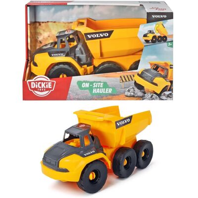 Dickie Toys 203724001 VOLVO Wywrotka zabawkowa 26 cm, Oficjalny licencjonowany pojazd budowlany, ruchoma powierzchnia załadunkowa, otwarta kabina, d.. Dickie Toys 203724001 VOLVO Wywrotka zabawkowa 26 cm, Oficjalny licencjonowany pojazd budowlany, ruchoma powierzchnia załadunkowa, otwarta kabina, d..