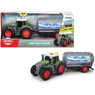 Dickie Toys, Farm Ciągnik Z Przyczepą Na Mleko, 26 Cm Dickie Toys, Farm Ciągnik Z Przyczepą Na Mleko, 26 Cm