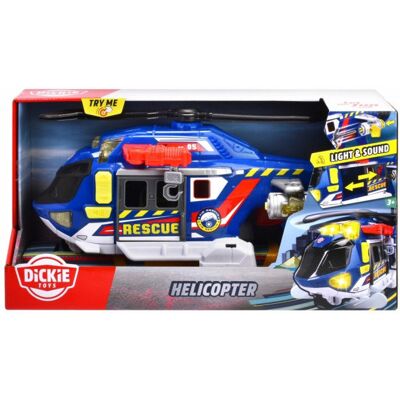Dickie Toys Helikopter ratunkowy z światłami i dźwiękami - 39cm - Zabawka Dickie Toys Helikopter ratunkowy z światłami i dźwiękami - 39cm - Zabawka