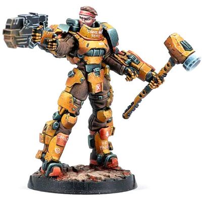 Corvus Belli Diggers, Armed Prospectors (Chain Rifle), Infinity Corvus Belli Diggers, Armed Prospectors (Chain Rifle), Infinity
