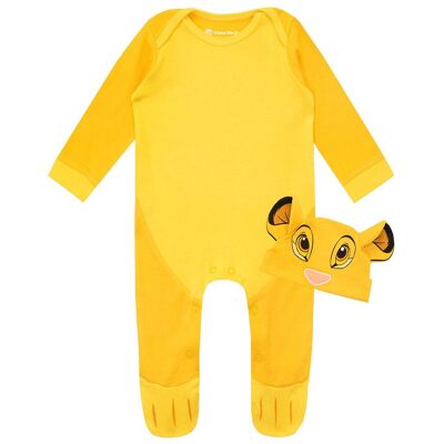 Disney Baby Boys' Lion King Footies and Hat Set Simba Size 0-3M Yellow Disney Baby Boys' Lion King Footies and Hat Set Simba Size 0-3M Yellow