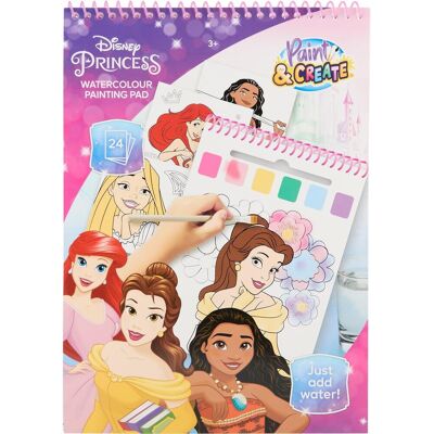 Disney Księżniczki - Książeczka do Malowania Wodą z Pędzelkiem - 24 Magiczne Obrazki - Dla Dzieci od 3 Lat (DP24355) Disney Księżniczki - Książeczka do Malowania Wodą z Pędzelkiem - 24 Magiczne Obrazki - Dla Dzieci od 3 Lat (DP24355)