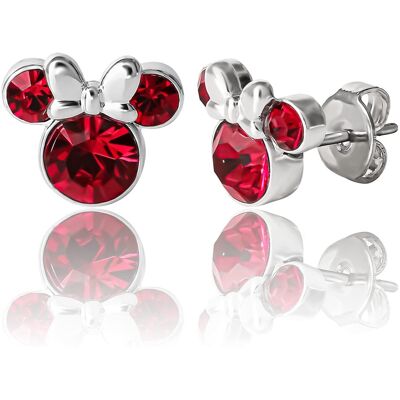 Myszka Minnie Birthstone kolczyki dla kobiet - Myszka Minnie Kolczyki - Biżuteria Birthstone - Biżuteria Disney, UNIEK, Mosiądz, Cyrkonia Myszka Minnie Birthstone kolczyki dla kobiet - Myszka Minnie Kolczyki - Biżuteria Birthstone - Biżuteria Disney, UNIEK, Mosiądz, Cyrkonia