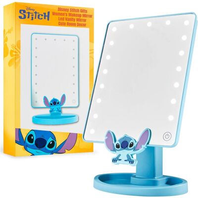 Stitch Lusterko Stołowe LED z Tacą na Drobności, do Sypialni i Podróży - Prezent Disney Stitch (Niebieski) Stitch Lusterko Stołowe LED z Tacą na Drobności, do Sypialni i Podróży - Prezent Disney Stitch (Niebieski)