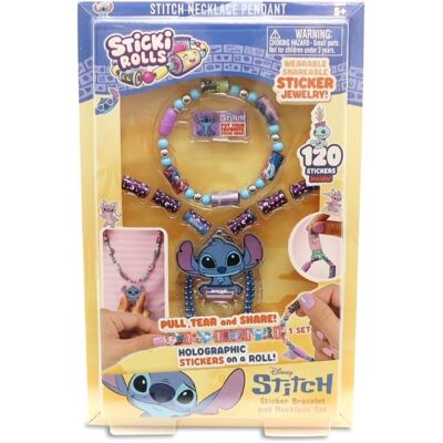 Disney Stitch- Sticki Rolls Zestaw wisiorków, naklejka do noszenia biżuteria, zabawki kolekcjonerskie Disney Stitch- Sticki Rolls Zestaw wisiorków, naklejka do noszenia biżuteria, zabawki kolekcjonerskie