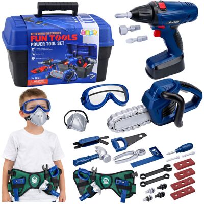 Lean Toys DLA DIECI SKRZYNKA NARZĘDZIA Z WKRĘTARKĄ Lean Toys DLA DIECI SKRZYNKA NARZĘDZIA Z WKRĘTARKĄ