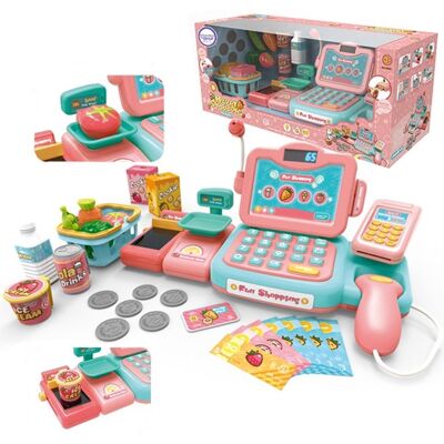 Lean Toys DLA DZIEC KASA SKLEPOWA I SKANER AKCESORIA Lean Toys DLA DZIEC KASA SKLEPOWA I SKANER AKCESORIA
