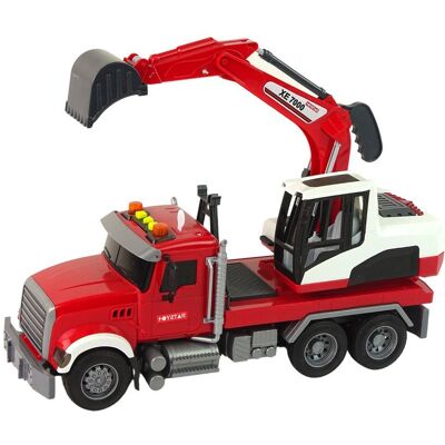 Lean Toys DLA DZIECI CIĘŻARÓWKA Z KOPARKĄ DŹWIĘK ŚWIATŁA Lean Toys DLA DZIECI CIĘŻARÓWKA Z KOPARKĄ DŹWIĘK ŚWIATŁA