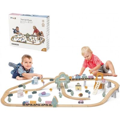 Lean Toys DLA DZIECI DREWNIANA KOLEJKA POCIĄG AKCESORIA Lean Toys DLA DZIECI DREWNIANA KOLEJKA POCIĄG AKCESORIA