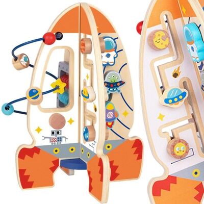 Lean Toys DLA DZIECI DREWNIANA ZABAWKA WIELOFUNKCYJNA RAKIETA Lean Toys DLA DZIECI DREWNIANA ZABAWKA WIELOFUNKCYJNA RAKIETA