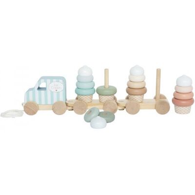Lean Toys Dla Dzieci Drewniany Pociąg Z Lodami Do Ciągnięcia Lean Toys Dla Dzieci Drewniany Pociąg Z Lodami Do Ciągnięcia