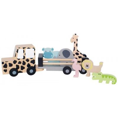 Lean Toys Dla Dzieci Drewniany Samochód Safari Lean Toys Dla Dzieci Drewniany Samochód Safari