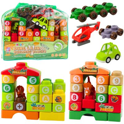 Lean Toys DLA DZIECI KLOCKI EDUKACYJNE Z DINOZAURAMI Lean Toys DLA DZIECI KLOCKI EDUKACYJNE Z DINOZAURAMI