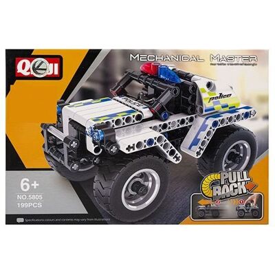 Lean Toys Dla Dzieci Klocki Konstrukcyjne Auto Policyjne Białe Lean Toys Dla Dzieci Klocki Konstrukcyjne Auto Policyjne Białe