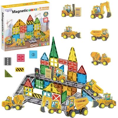 Lean Toys Dla Dzieci Klocki Magnetyczne z Akcesoriami Lean Toys Dla Dzieci Klocki Magnetyczne z Akcesoriami
