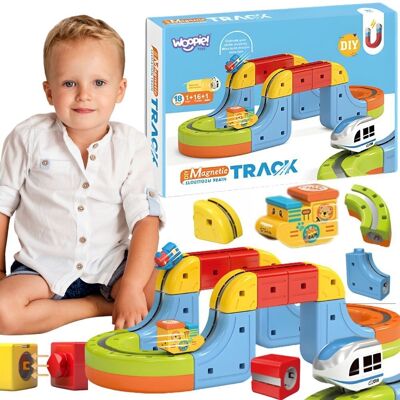 Lean Toys DLA DZIECI KLOCKI TOR MAGNETYCZNY Lean Toys DLA DZIECI KLOCKI TOR MAGNETYCZNY