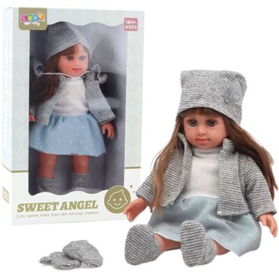 Lean Toys DLA DZIECI LALKA W NIEBIESKIEJ SUKIENCE AKCESORIA Lean Toys DLA DZIECI LALKA W NIEBIESKIEJ SUKIENCE AKCESORIA