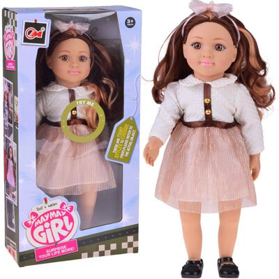 Lean Toys DLA DZIECI LALKA Z DŁUGIMI BRĄZOWYMI WŁOSAMI Lean Toys DLA DZIECI LALKA Z DŁUGIMI BRĄZOWYMI WŁOSAMI