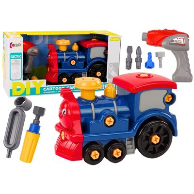 Lean Toys DLA DZIECI LOKOMOTYWA DO SKRĘCANIA GRANATOWA Lean Toys DLA DZIECI LOKOMOTYWA DO SKRĘCANIA GRANATOWA