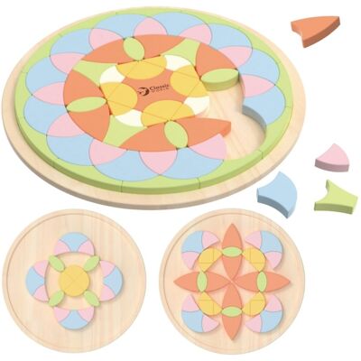Lean Toys DLA DZIECI PASTELOWA UKŁADANKA MONTESSORI MOZAIKA KWIATY Lean Toys DLA DZIECI PASTELOWA UKŁADANKA MONTESSORI MOZAIKA KWIATY