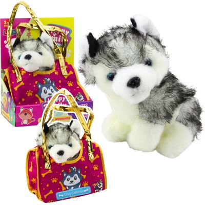 Lean Toys DLA DZIECI PIESEK W TOREBCE PLUSZOWY Lean Toys DLA DZIECI PIESEK W TOREBCE PLUSZOWY