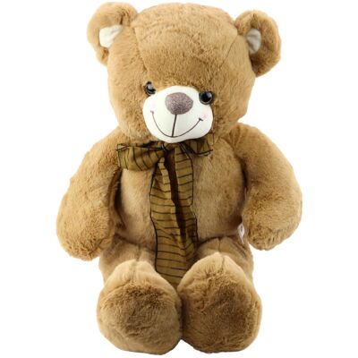 Lean Toys DLA DZIECI PLUSZOWA MASKOTKA MIŚ Z BRĄZOWĄ KOKARDĄ Lean Toys DLA DZIECI PLUSZOWA MASKOTKA MIŚ Z BRĄZOWĄ KOKARDĄ