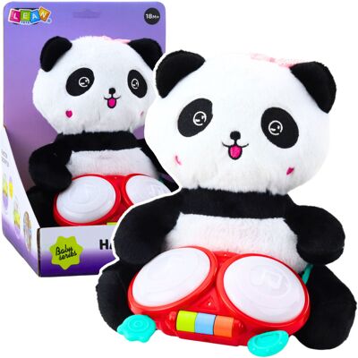 Lean Toys DLA DZIECI PLUSZOWA PANDA Z BĘBENKAMI ŚWIATŁA DŹWIĘKI Lean Toys DLA DZIECI PLUSZOWA PANDA Z BĘBENKAMI ŚWIATŁA DŹWIĘKI