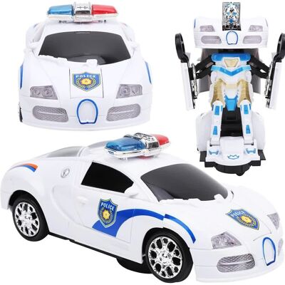 Lean Toys DLA DZIECI SAMOCHÓD 2W1 POLICJA I ROBOT Lean Toys DLA DZIECI SAMOCHÓD 2W1 POLICJA I ROBOT