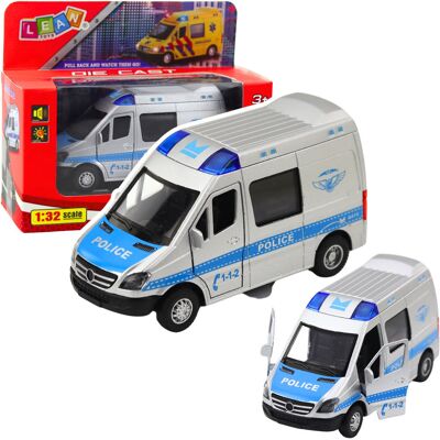 Lean Toys DLA DZIECI SAMOCHÓD POLICYJNY METALOWY Z NAPĘDEM ŚWIATŁA Lean Toys DLA DZIECI SAMOCHÓD POLICYJNY METALOWY Z NAPĘDEM ŚWIATŁA