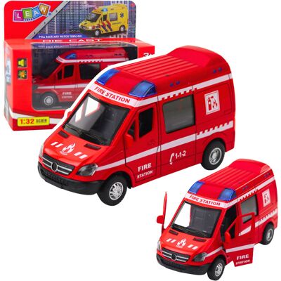 Lean Toys DLA DZIECI SAMOCHÓD STRAŻACKI METALOWY NAPĘD ŚWIATŁĄ Lean Toys DLA DZIECI SAMOCHÓD STRAŻACKI METALOWY NAPĘD ŚWIATŁĄ