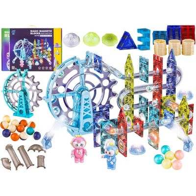 Lean Toys Dla Dzieci Świecące Klocki Magnetyczne, Kulodrom Lean Toys Dla Dzieci Świecące Klocki Magnetyczne, Kulodrom