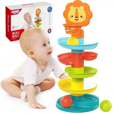 Lean Toys Dla Dzieci Tor Zjeżdzalnia Kulek Wieża Z Piłeczkami Lean Toys Dla Dzieci Tor Zjeżdzalnia Kulek Wieża Z Piłeczkami