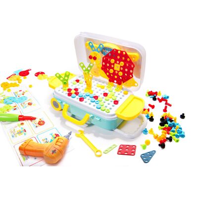 Lean Toys DLA DZIECI WKRĘTARKA ŚRUBKI KLOCKI KONSTRUKCYJNE Lean Toys DLA DZIECI WKRĘTARKA ŚRUBKI KLOCKI KONSTRUKCYJNE