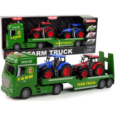 Lean Toys DLA DZIECI ZESTAW CIĘŻARÓWKA Z TRAKTOREM DZWIEKI Lean Toys DLA DZIECI ZESTAW CIĘŻARÓWKA Z TRAKTOREM DZWIEKI