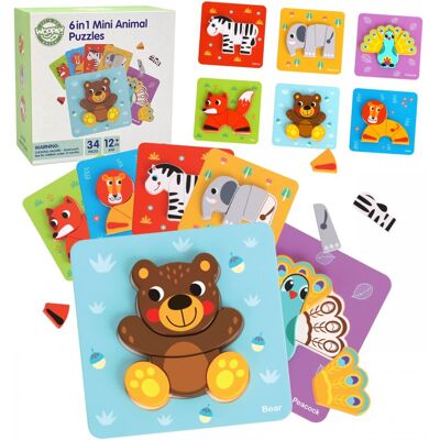 Lean Toys DLA DZIECI ZESTAW DREWNIANYCH KLOCKÓW Lean Toys DLA DZIECI ZESTAW DREWNIANYCH KLOCKÓW
