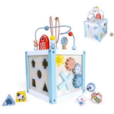 Lean Toys DLA DZIECI ZESTAW EDUKACYJNY DREWNIANA KOSTKA Lean Toys DLA DZIECI ZESTAW EDUKACYJNY DREWNIANA KOSTKA