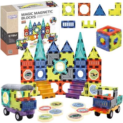 Lean Toys Dla Dzieci Zestaw Klocki Magnetyczne Lean Toys Dla Dzieci Zestaw Klocki Magnetyczne