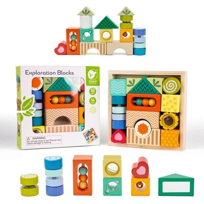 Lean Toys DLA DZIECI ZESTAW KLOCKÓW UKŁADANKA DREWNIANA Lean Toys DLA DZIECI ZESTAW KLOCKÓW UKŁADANKA DREWNIANA