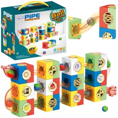 Lean Toys DLA DZIECI ZESTAW KONSTRUKCYJNY TOR KULKOWY KLOCKI Lean Toys DLA DZIECI ZESTAW KONSTRUKCYJNY TOR KULKOWY KLOCKI
