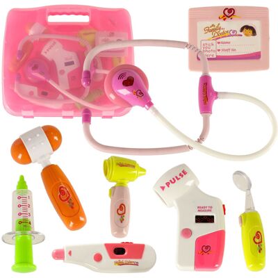 Lean Toys Dla Dzieci Zestaw Lekarza W Walizce Światła Różowy Lean Toys Dla Dzieci Zestaw Lekarza W Walizce Światła Różowy