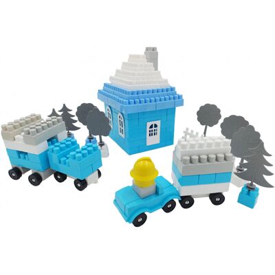 Lean Toys DLA DZIECI ZESTAW MAŁY KUFER KLOCKI Lean Toys DLA DZIECI ZESTAW MAŁY KUFER KLOCKI
